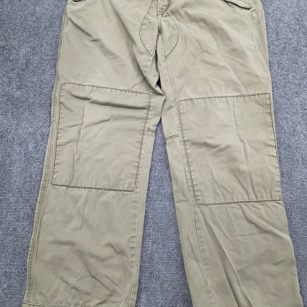Vtg Polo Ralph Lauren Men Green Cotton Double Knee Military Field Pants 36/32